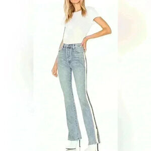 Sandrine Rose $238 Revolve The Bardot Denim Jeans Western Wide Flare Pants Retro